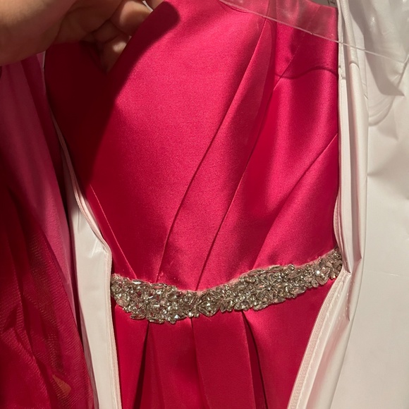 Blush Sz 6 BNWOT Fuchsia Ballgown Duchess Satin - Picture 9 of 9